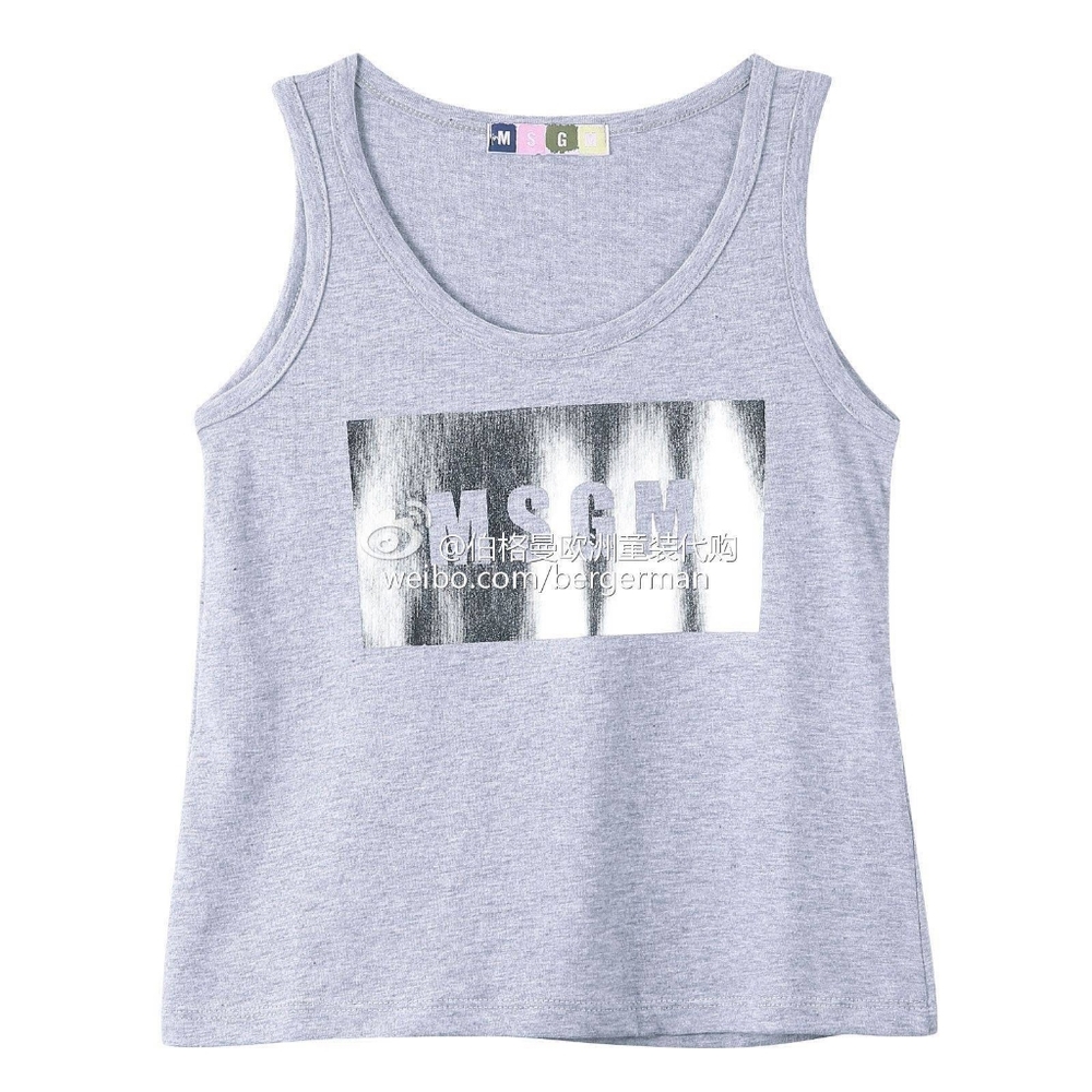 MSGM Box Logo T-Shirt Kids Unisex  SZ 4T